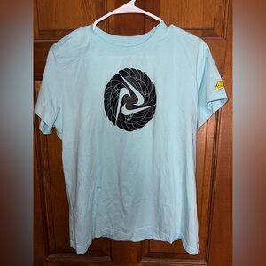 Nike YOUTH Light Blue T-Shirt with Black Graphic